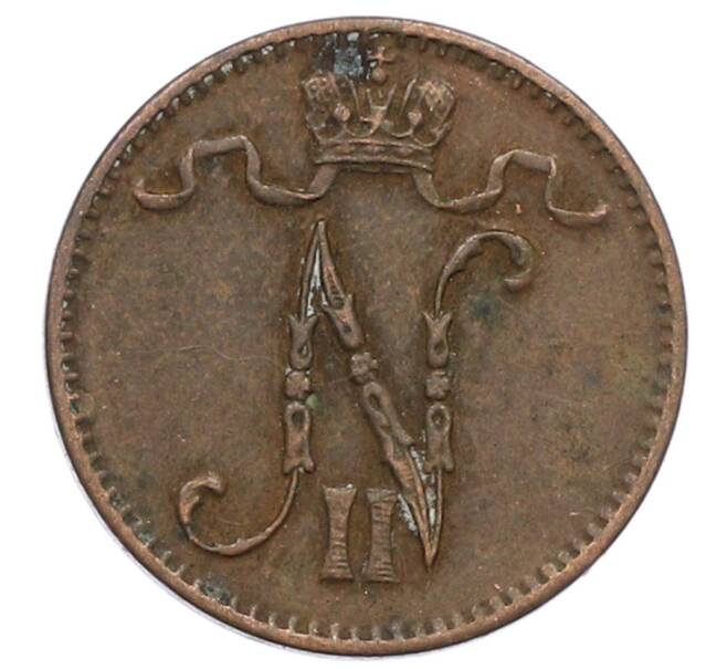 Монета 1 пенни 1915 года Русская Финляндия (Артикул: K10-3014) — Фото №2