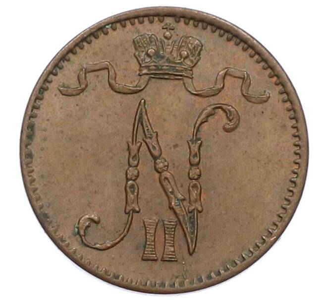 Монета 1 пенни 1914 года Русская Финляндия (Артикул: K10-3015) — Фото №2