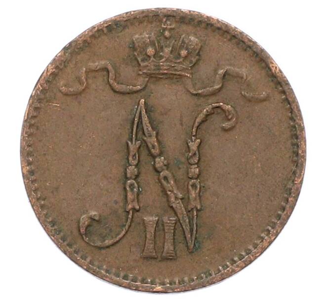 Монета 1 пенни 1915 года Русская Финляндия (Артикул: K10-3017) — Фото №2