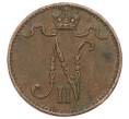 Монета 1 пенни 1907 года Русская Финляндия (Артикул: K10-3018) — Фото №2