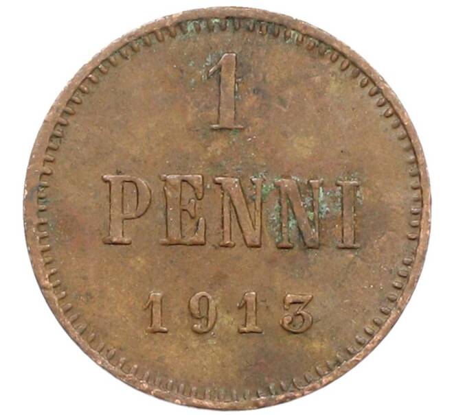 Монета 1 пенни 1913 года Русская Финляндия (Артикул: K10-3021) — Фото №1