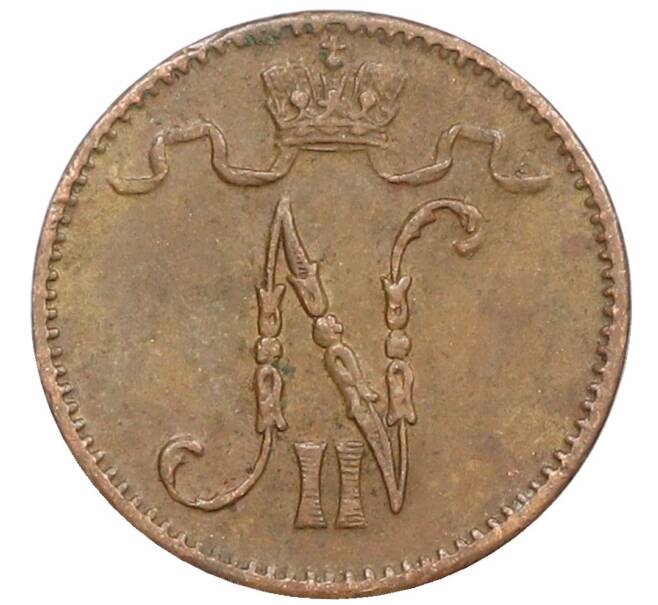 Монета 1 пенни 1913 года Русская Финляндия (Артикул: K10-3021) — Фото №2