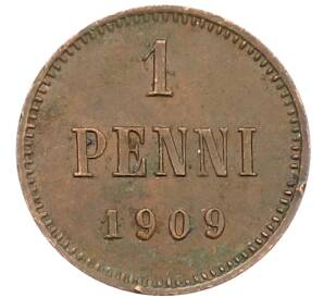 1 пенни 1909 года Русская Финляндия — Фото №1