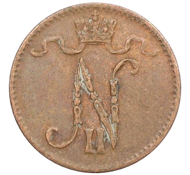 Монета 1 пенни 1915 года Русская Финляндия (Артикул: K10-3029) — Фото №2