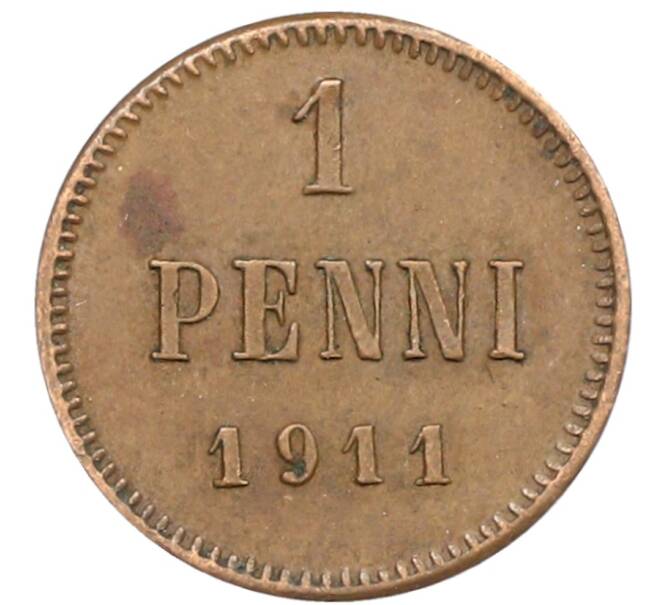 Монета 1 пенни 1911 года Русская Финляндия (Артикул: K10-3034) — Фото №1