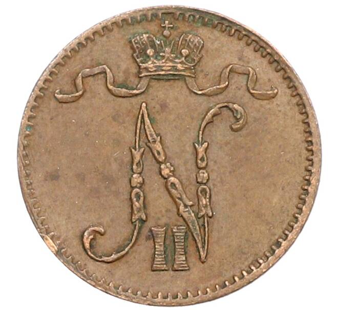 Монета 1 пенни 1911 года Русская Финляндия (Артикул: K10-3034) — Фото №2