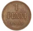 Монета 1 пенни 1909 года Русская Финляндия (Артикул: K10-3036) — Фото №1