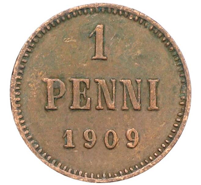 Монета 1 пенни 1909 года Русская Финляндия (Артикул: K10-3039) — Фото №1
