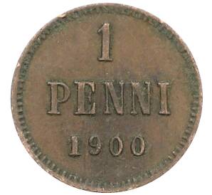 1 пенни 1900 года Русская Финляндия — Фото №1