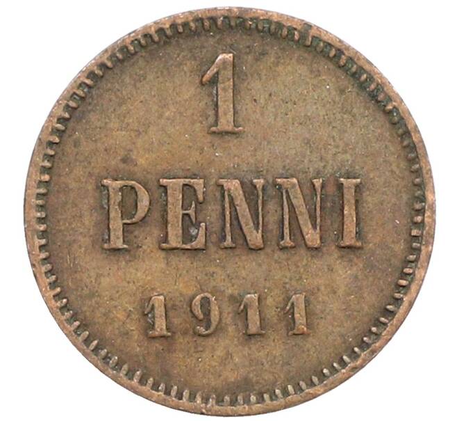 Монета 1 пенни 1911 года Русская Финляндия (Артикул: K10-3042) — Фото №1