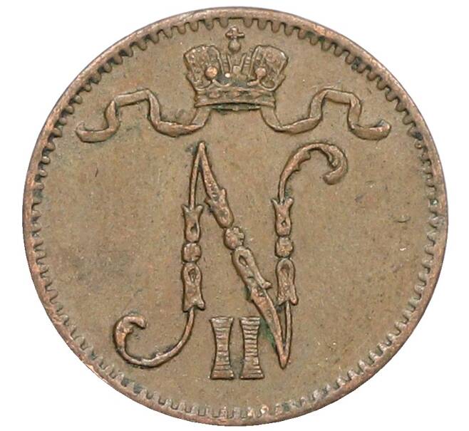 Монета 1 пенни 1912 года Русская Финляндия (Артикул: K10-3047) — Фото №2