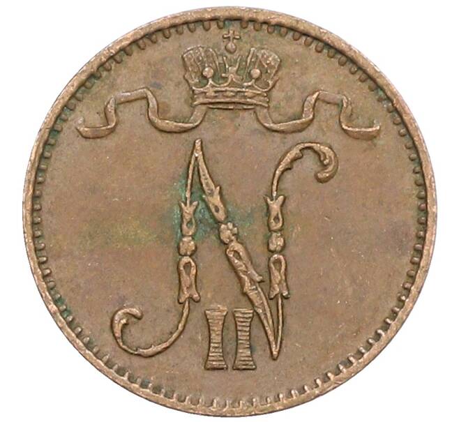 Монета 1 пенни 1914 года Русская Финляндия (Артикул: K10-3049) — Фото №2