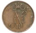 Монета 1 пенни 1907 года Русская Финляндия (Артикул: K10-3050) — Фото №2