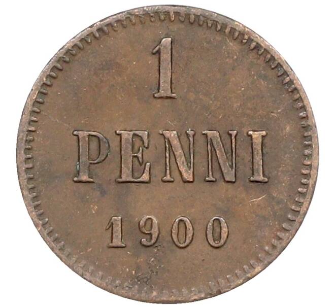 Монета 1 пенни 1900 года Русская Финляндия (Артикул: K10-3053) — Фото №1