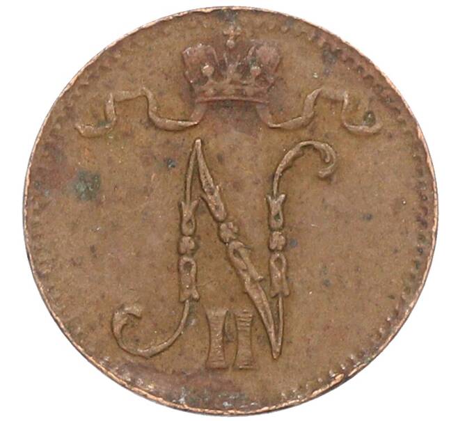 Монета 1 пенни 1916 года Русская Финляндия (Артикул: K10-3055) — Фото №2