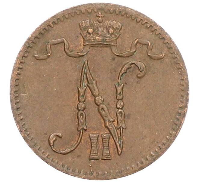 Монета 1 пенни 1916 года Русская Финляндия (Артикул: K10-3056) — Фото №2