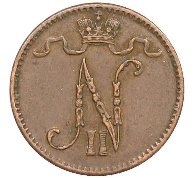 Монета 1 пенни 1914 года Русская Финляндия (Артикул: K10-3057) — Фото №2