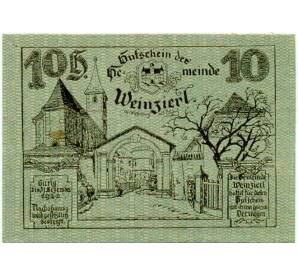 10 геллеров 1920 года Австрия — Вайнцирль (Нотгельд) — Фото №1