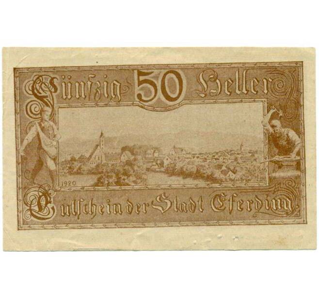 Банкнота 50 геллеров 1920 года Австрия — Эфердинг (Нотгельд) (Артикул: B2-14642) — Фото №1