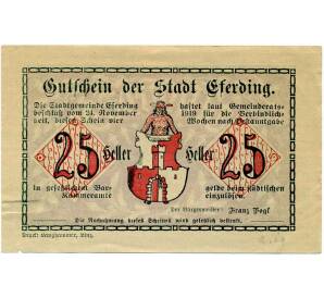 25 геллеров 1919 года Австрия — Эфердинг (Нотгельд) — Фото №1