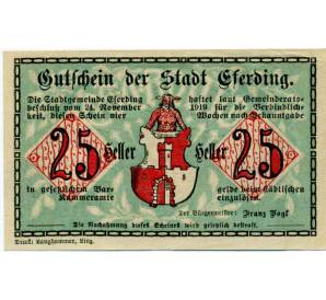 25 геллеров 1919 года Австрия — Эфердинг (Нотгельд) — Фото №1