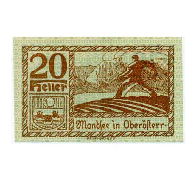Банкнота 20 геллеров 1920 года Австрия — Мондзее (Нотгельд) (Артикул: B2-14662) — Фото №1