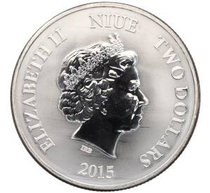 2 доллара 2015 года Ниуэ «Китайский гороскоп — Год козы» — Фото №2