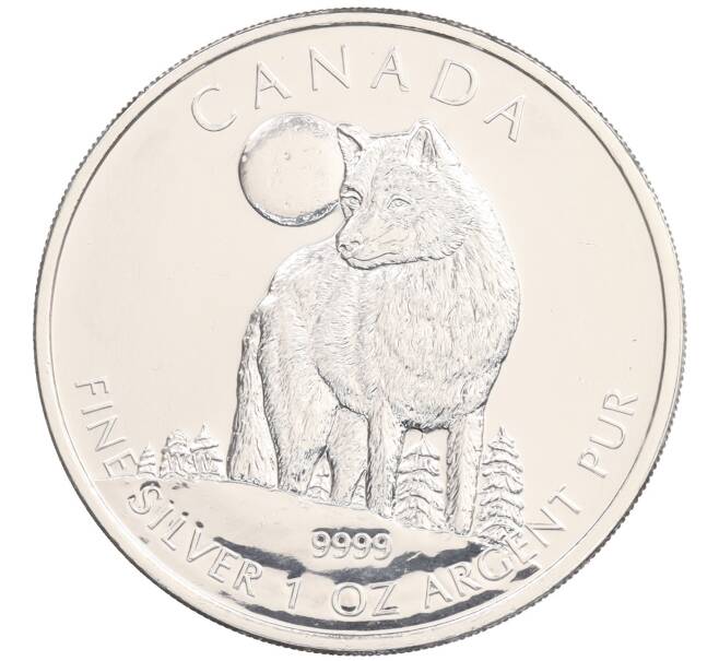 Монета 5 долларов 2011 года Канада «Природа Канады — Волк» (Артикул: K10-2878) — Фото №1
