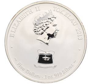 5 долларов 2013 года Токелау «Восточный календарь — Год Змеи»