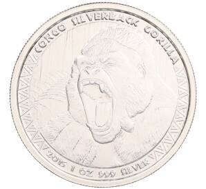 5000 франков 2015 года Конго «Горилла» — Фото №1