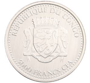 5000 франков 2015 года Конго «Горилла» — Фото №2