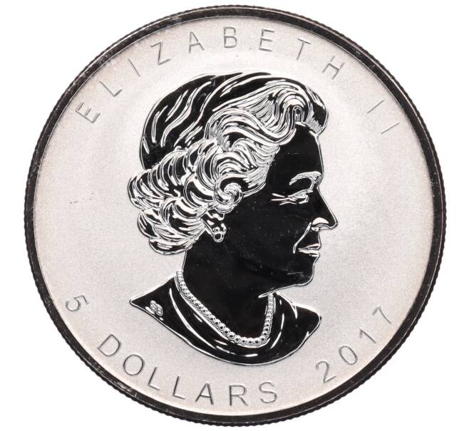 Монета 5 долларов 2017 года Канада «Кленовый лист — Год петуха» (Артикул: K10-2902) — Фото №2