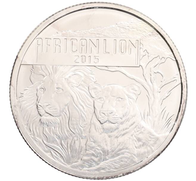 Монета 5000 франков 2015 года Бурунди «Африканский лев» (Артикул: K10-2905) — Фото №1
