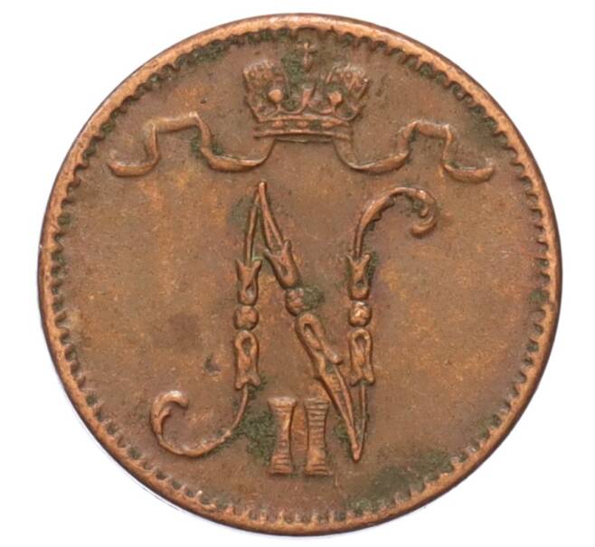 Монета 1 пенни 1914 года Русская Финляндия (Артикул: K10-3149) — Фото №2