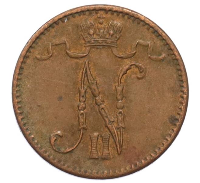 Монета 1 пенни 1914 года Русская Финляндия (Артикул: K10-3150) — Фото №2