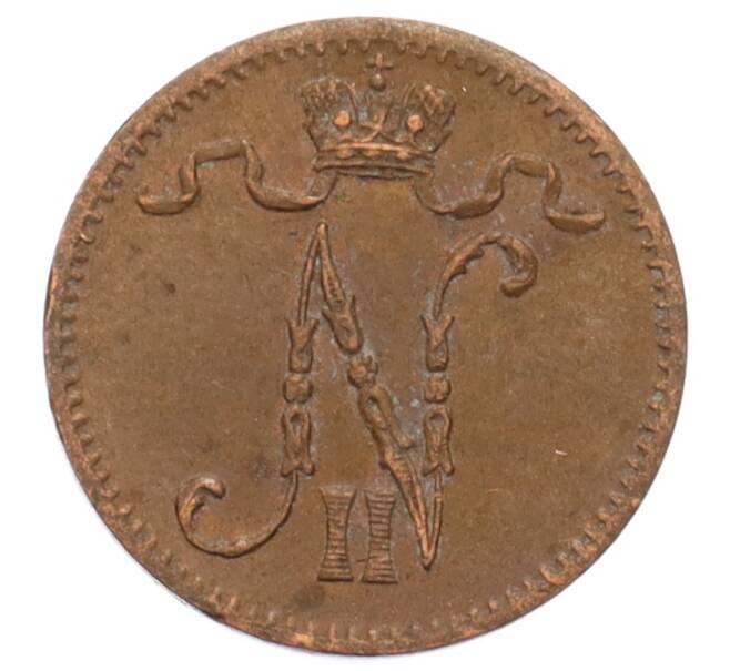 Монета 1 пенни 1916 года Русская Финляндия (Артикул: K10-3152) — Фото №2
