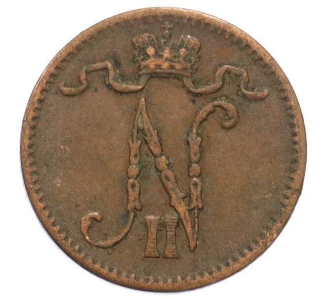 Монета 1 пенни 1915 года Русская Финляндия (Артикул: K10-3153) — Фото №2