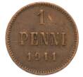 Монета 1 пенни 1911 года Русская Финляндия (Артикул: K10-3154) — Фото №1