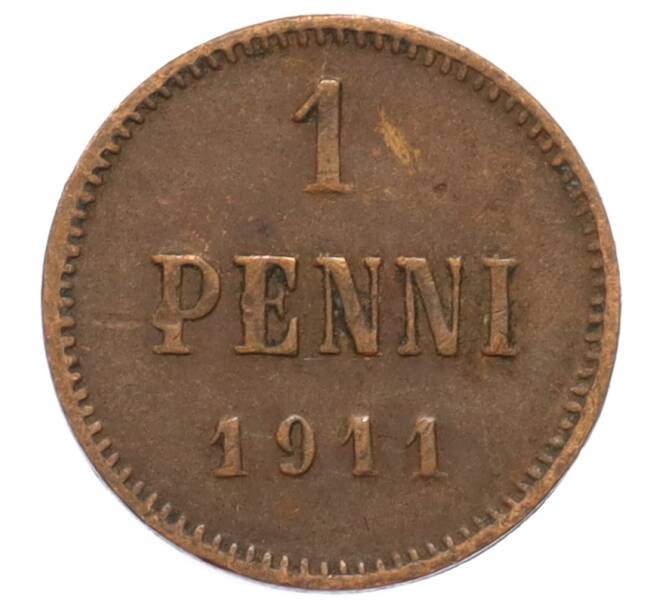 Монета 1 пенни 1911 года Русская Финляндия (Артикул: K10-3154) — Фото №1