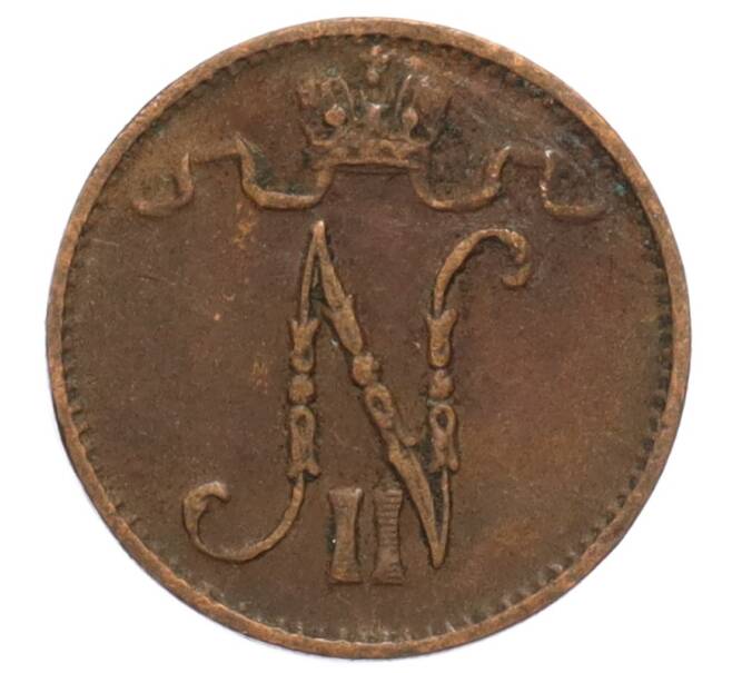 Монета 1 пенни 1911 года Русская Финляндия (Артикул: K10-3154) — Фото №2