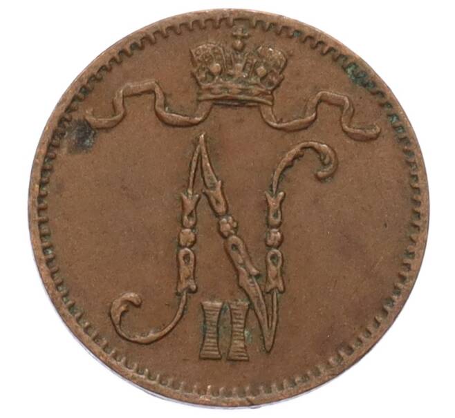Монета 1 пенни 1913 года Русская Финляндия (Артикул: K10-3157) — Фото №2