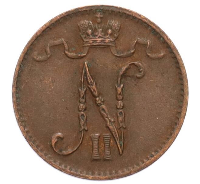 Монета 1 пенни 1912 года Русская Финляндия (Артикул: K10-3161) — Фото №2