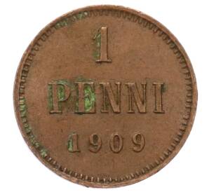 1 пенни 1909 года Русская Финляндия — Фото №1