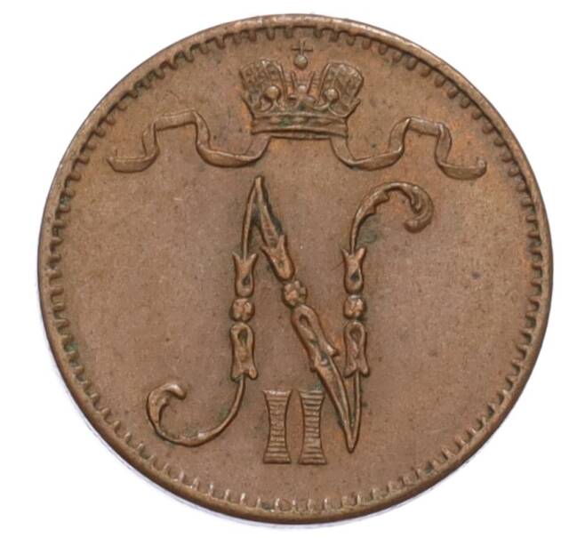 Монета 1 пенни 1915 года Русская Финляндия (Артикул: K10-3172) — Фото №2