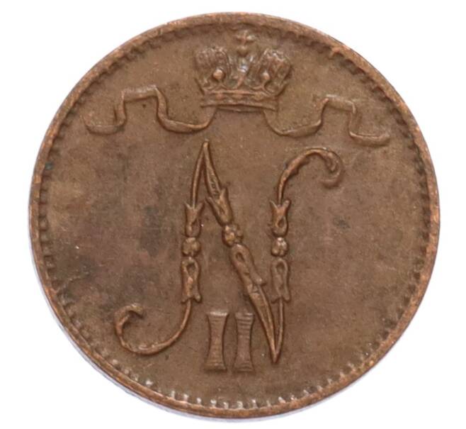 Монета 1 пенни 1911 года Русская Финляндия (Артикул: K10-3177) — Фото №2