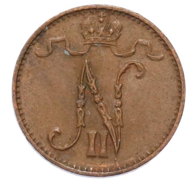 Монета 1 пенни 1915 года Русская Финляндия (Артикул: K10-3180) — Фото №2