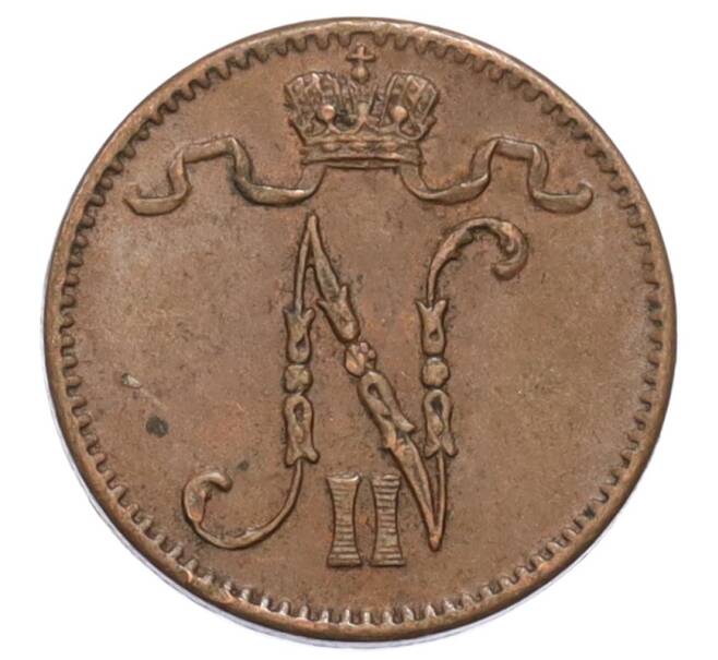 Монета 1 пенни 1914 года Русская Финляндия (Артикул: K10-3183) — Фото №2
