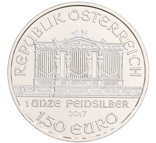 Монета 1.50 евро 2017 года Австрия «Венская филармония» (Артикул: K10-3243) — Фото №2