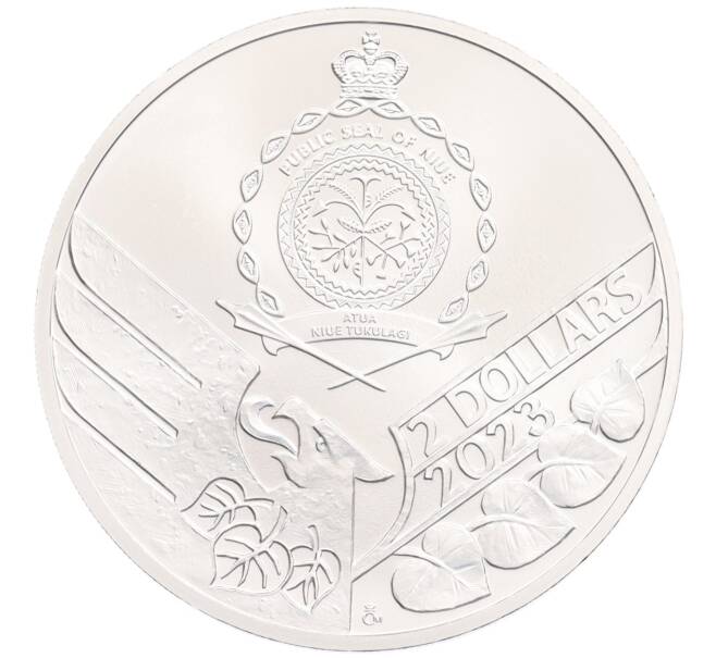 Монета 2 доллара 2023 года Ниуэ «Чешский лев» (Артикул: K10-3252) — Фото №2