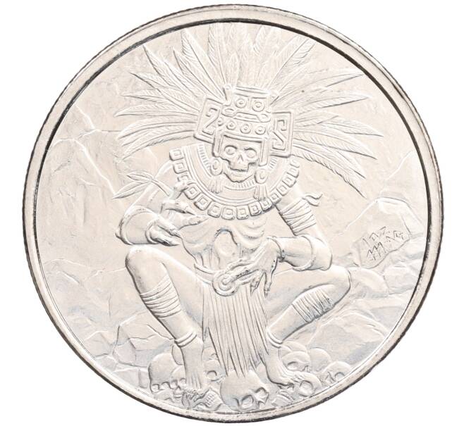 Монета 1 унция 2022 года США «Боги Ацтеков — Миктлантекутли (Бог смерти)» (Артикул: K10-3265) — Фото №1